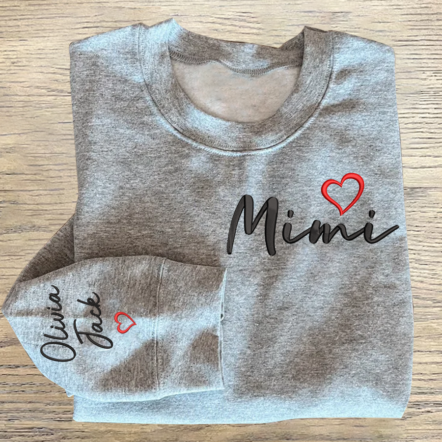 Custom Embroidered Mimi And Grandkids Sweatshirt