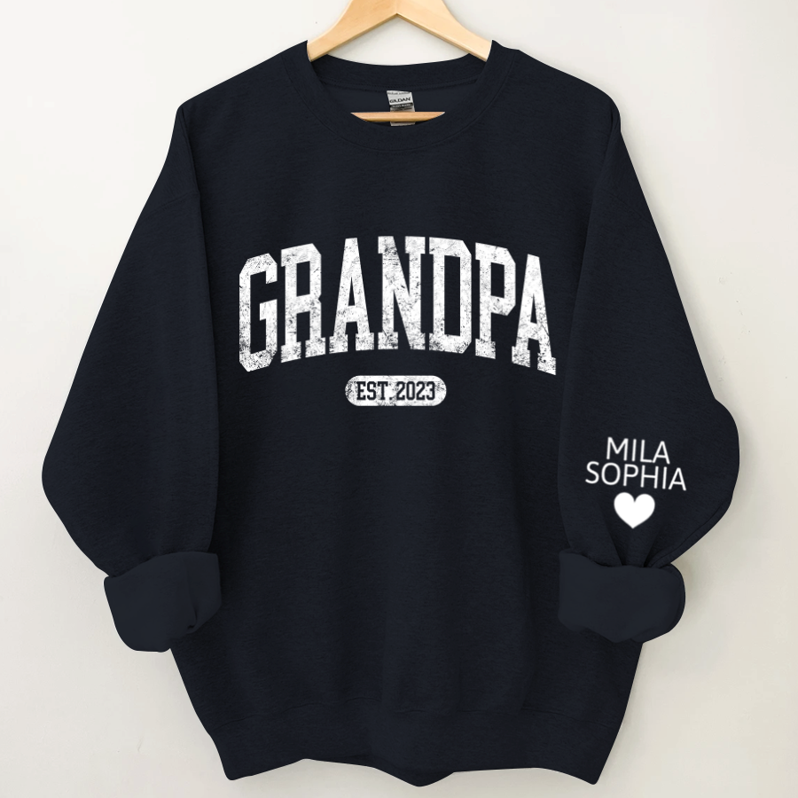 Personalize Grandpa Papa Dad Gift Custom Name Kids CTH01 Sweatshirt