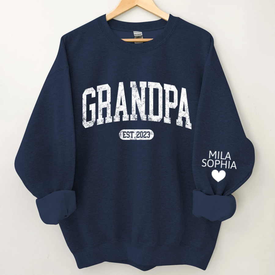Personalize Grandpa Papa Dad Gift Custom Name Kids CTH01 Sweatshirt