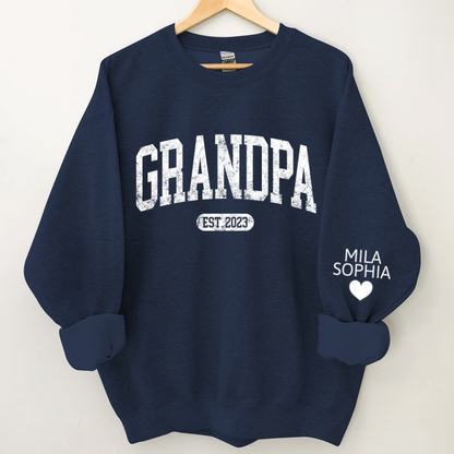 Personalize Grandpa Papa Dad Gift Custom Name Kids CTH01 Sweatshirt