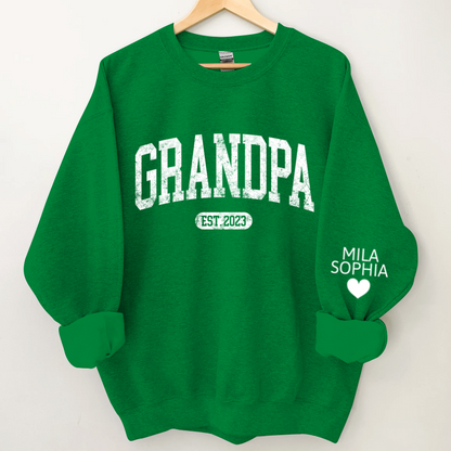 Personalize Grandpa Papa Dad Gift Custom Name Kids CTH01 Sweatshirt