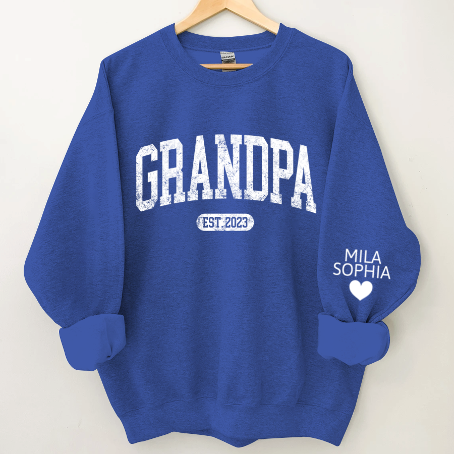 Personalize Grandpa Papa Dad Gift Custom Name Kids CTH01 Sweatshirt