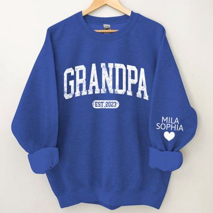 Personalize Grandpa Papa Dad Gift Custom Name Kids CTH01 Sweatshirt