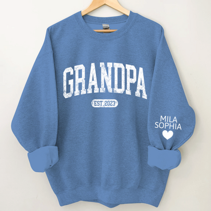 Personalize Grandpa Papa Dad Gift Custom Name Kids CTH01 Sweatshirt