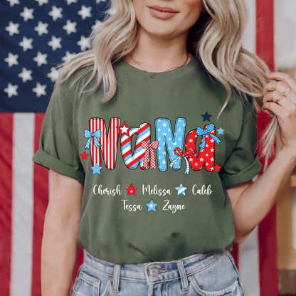 Patriotic American Flag Gigi Custom Gigi And Grandkids