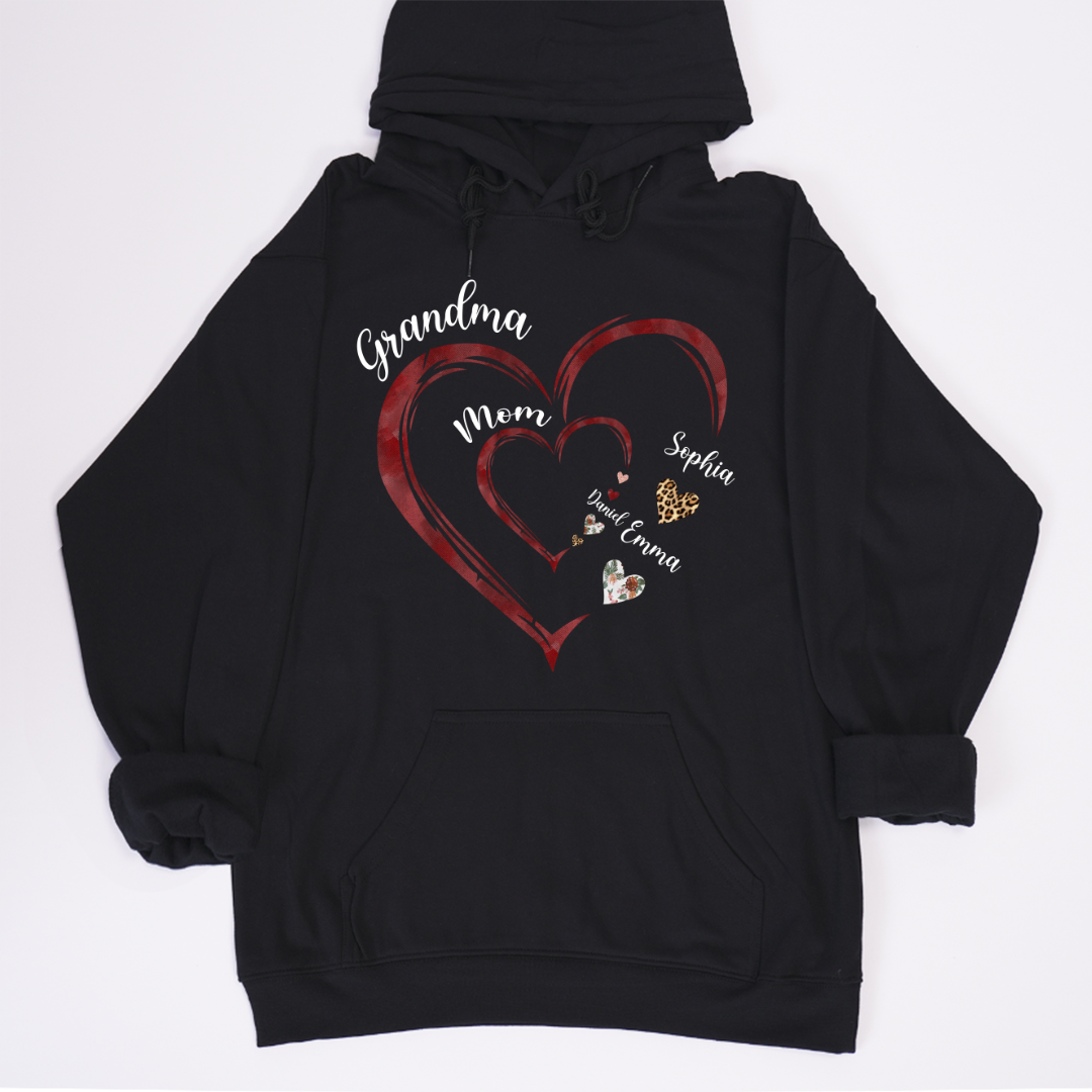 Personalized Mom And Grandma Heart Perfect Gift for Christmas Shirt