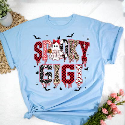 Custom Spooky Gigi Grandma Mama Mimi Halloween T-shirt