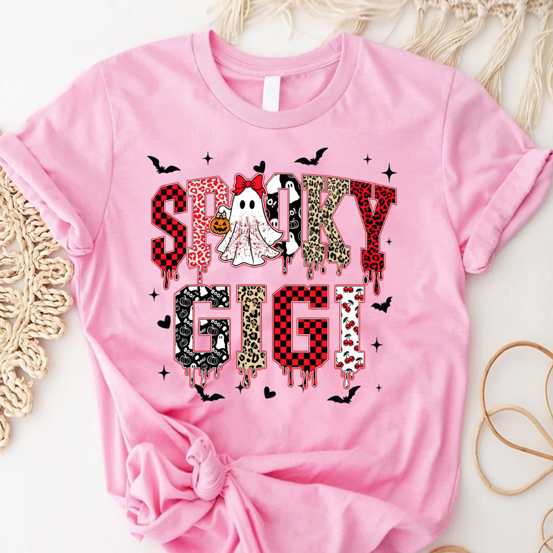 Custom Spooky Gigi Grandma Mama Mimi Halloween T-shirt