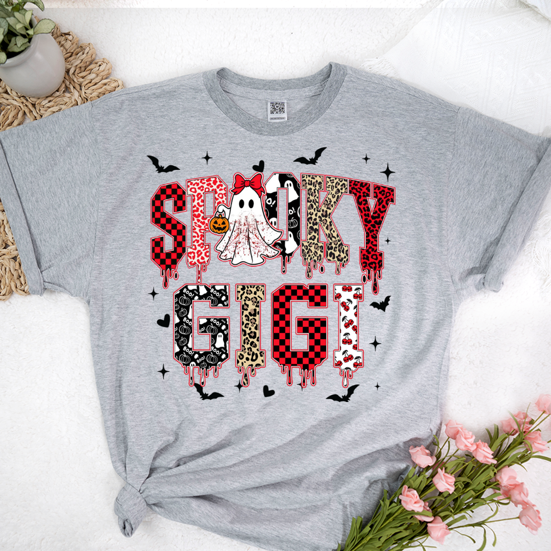 Custom Spooky Gigi Grandma Mama Mimi Halloween T-shirt