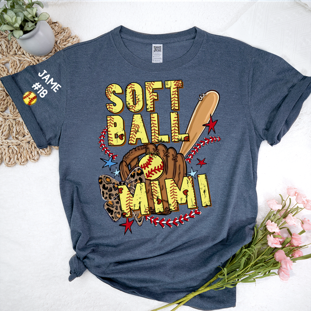 Softball Mimi Game Day, Personalized Grandma and Grandkids T-shirt