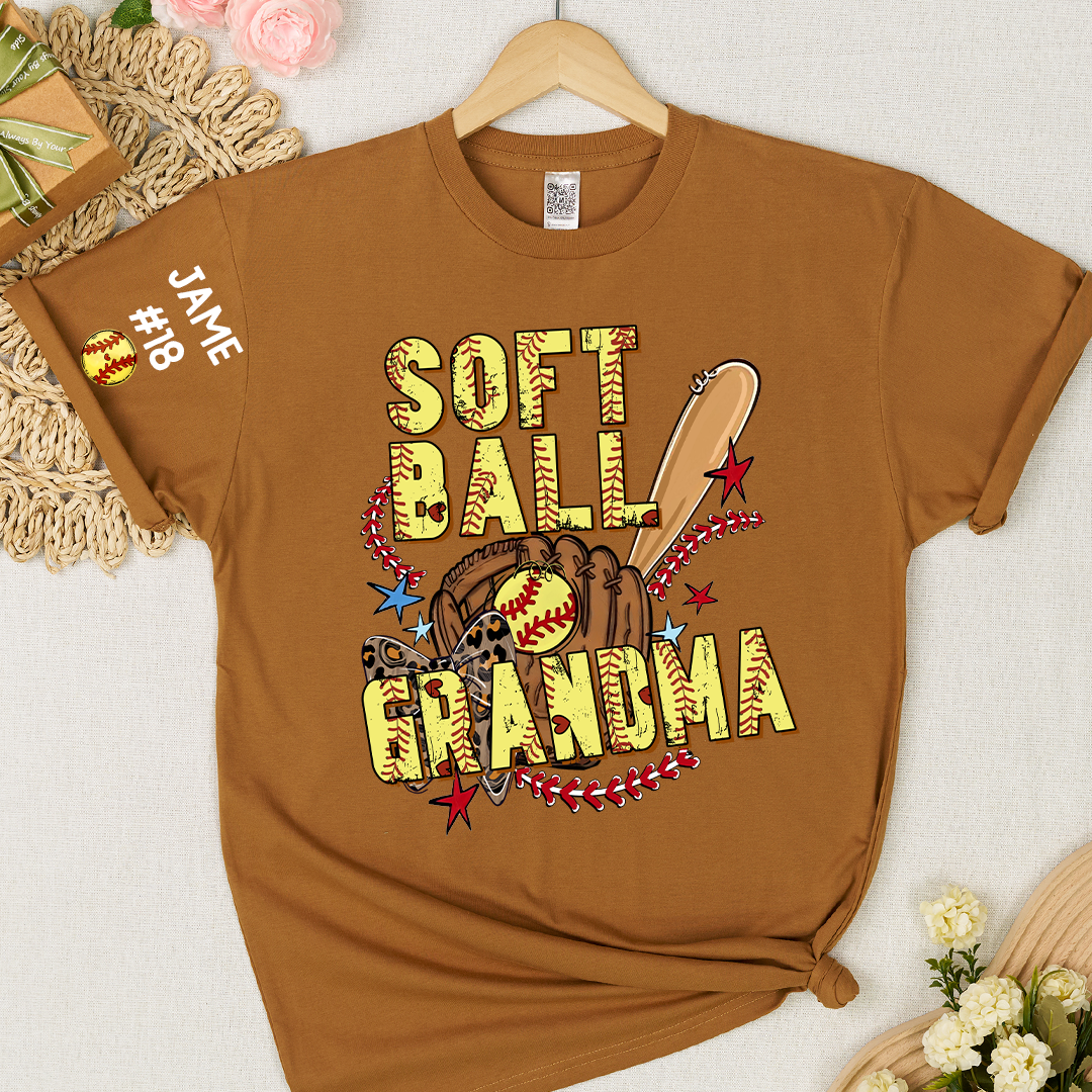 Softball Mimi Game Day, Personalized Grandma and Grandkids T-shirt