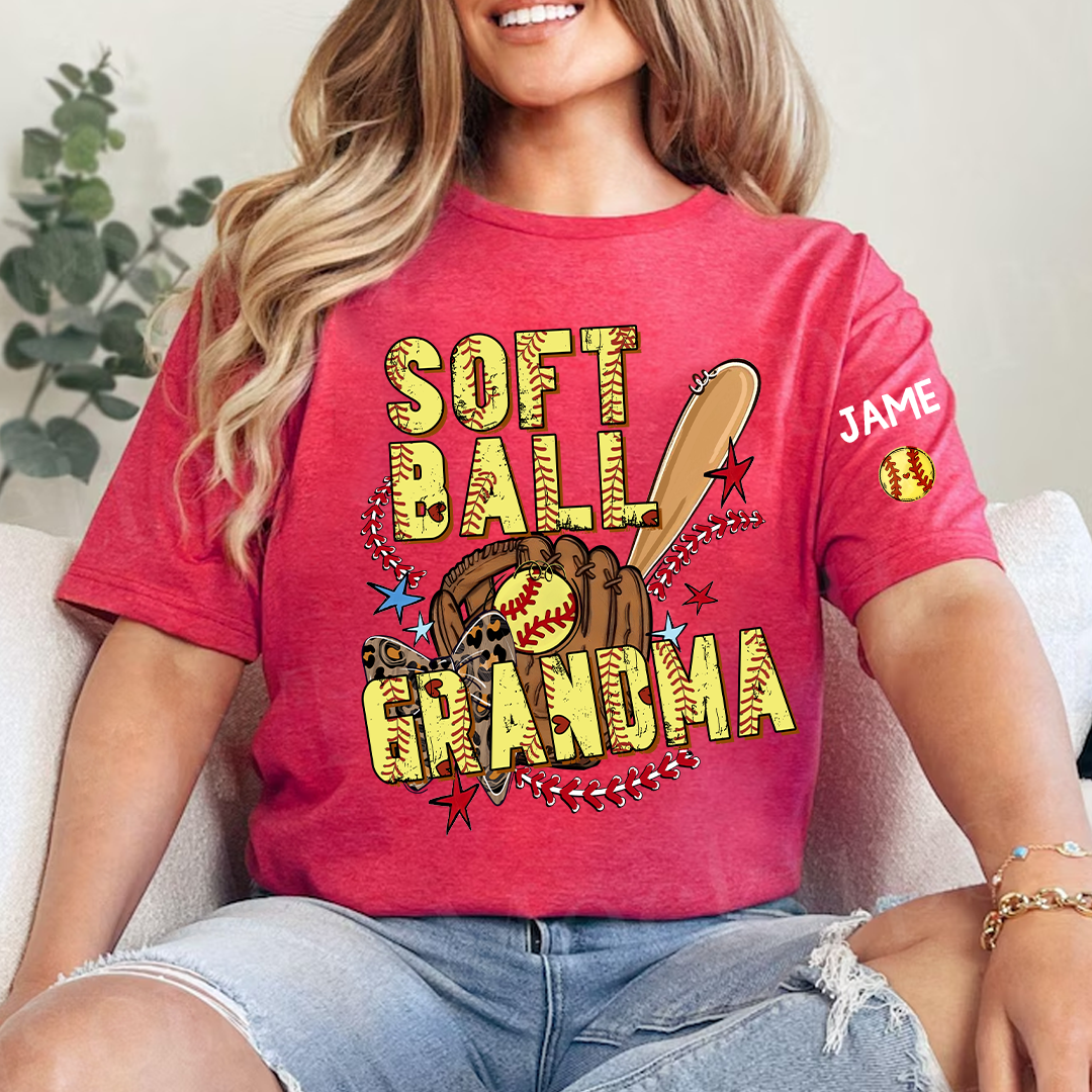 Softball Mimi Game Day, Personalized Grandma and Grandkids T-shirt