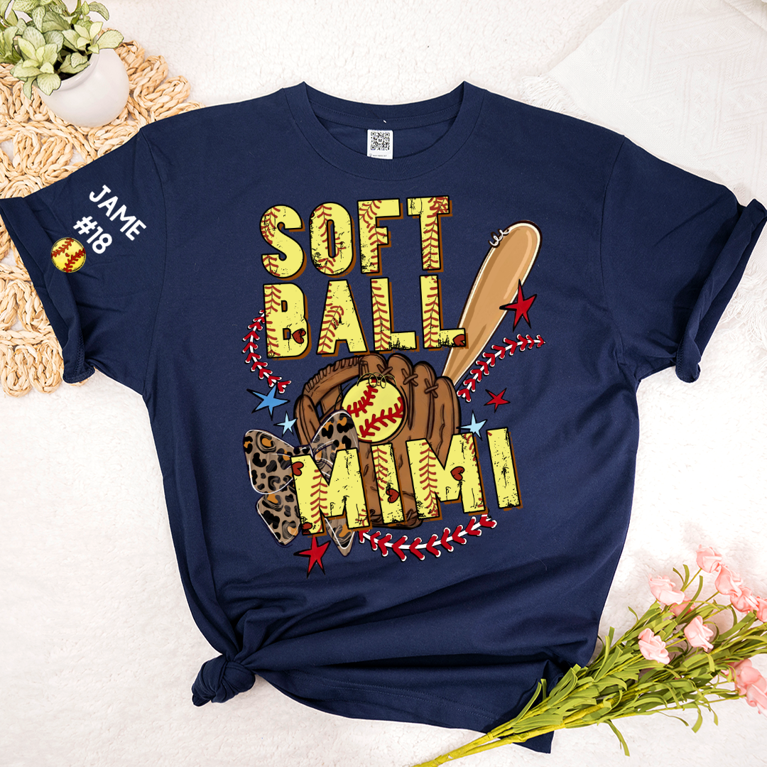 Softball Mimi Game Day, Personalized Grandma and Grandkids T-shirt