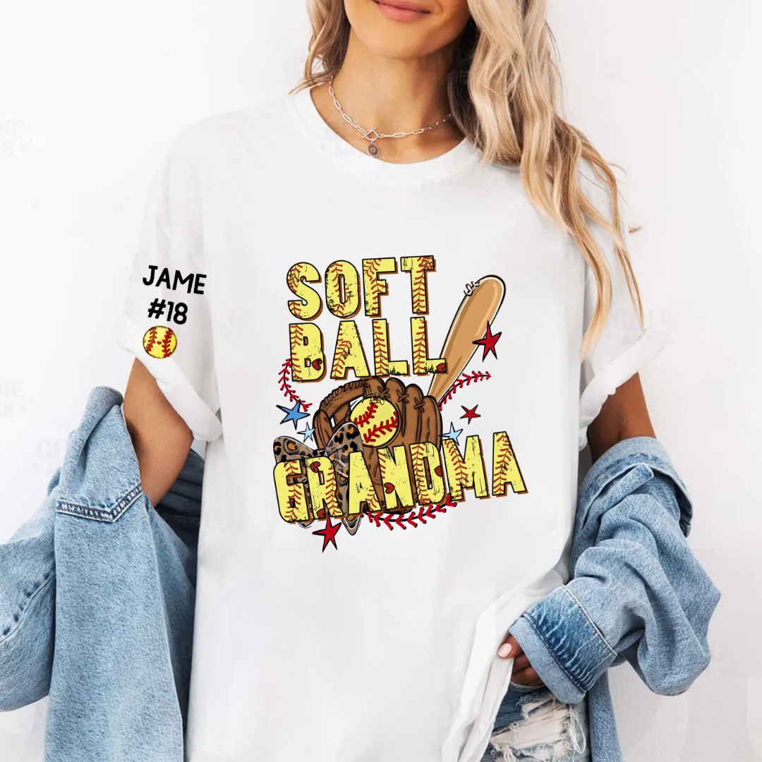 Softball Mimi Game Day, Personalized Grandma and Grandkids T-shirt