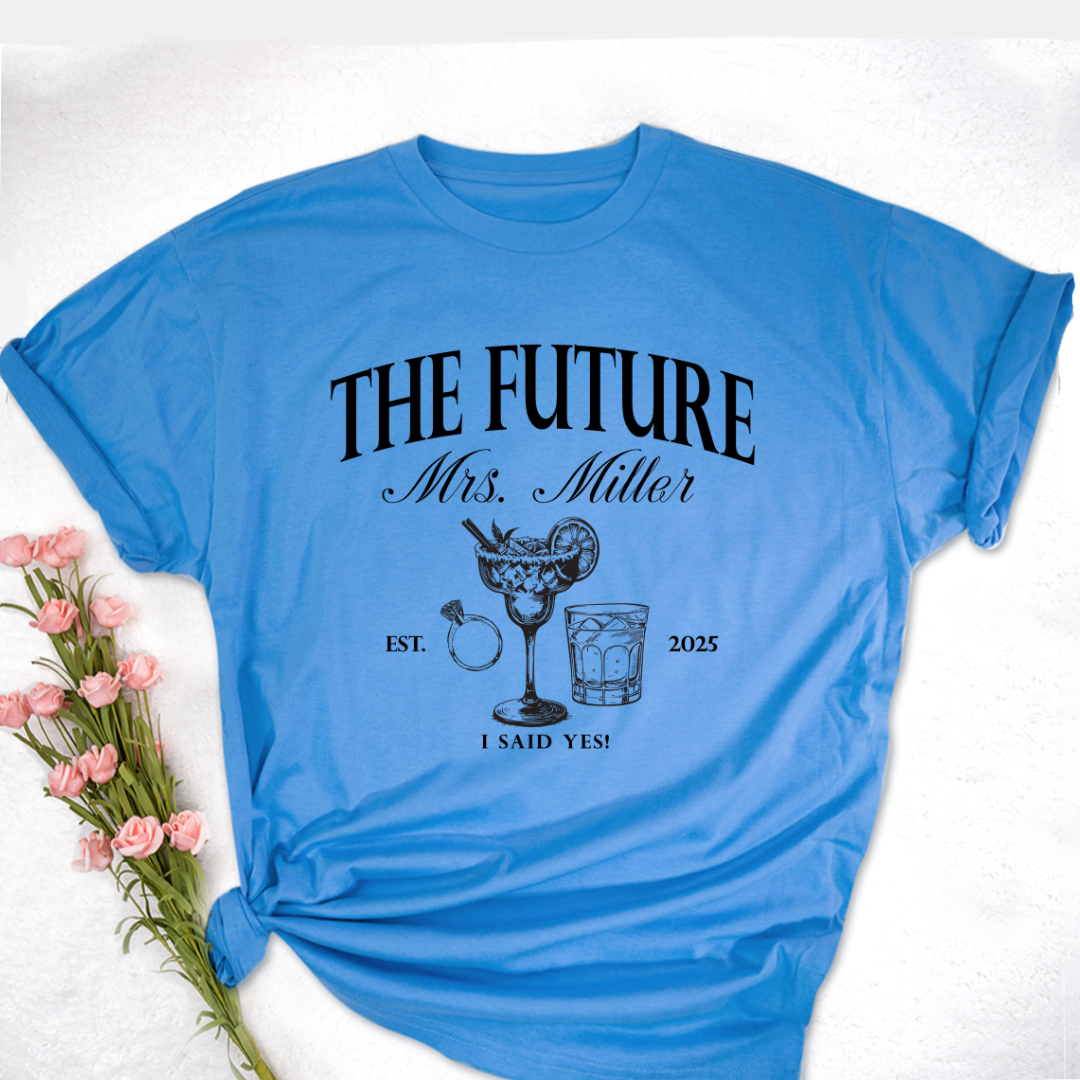 Honeymoon Custom Bride Personalized Future Mrs Shirt