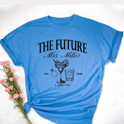 Honeymoon Custom Bride Personalized Future Mrs Shirt
