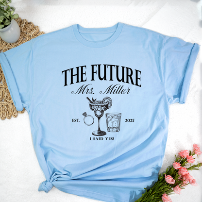 Honeymoon Custom Bride Personalized Future Mrs Shirt