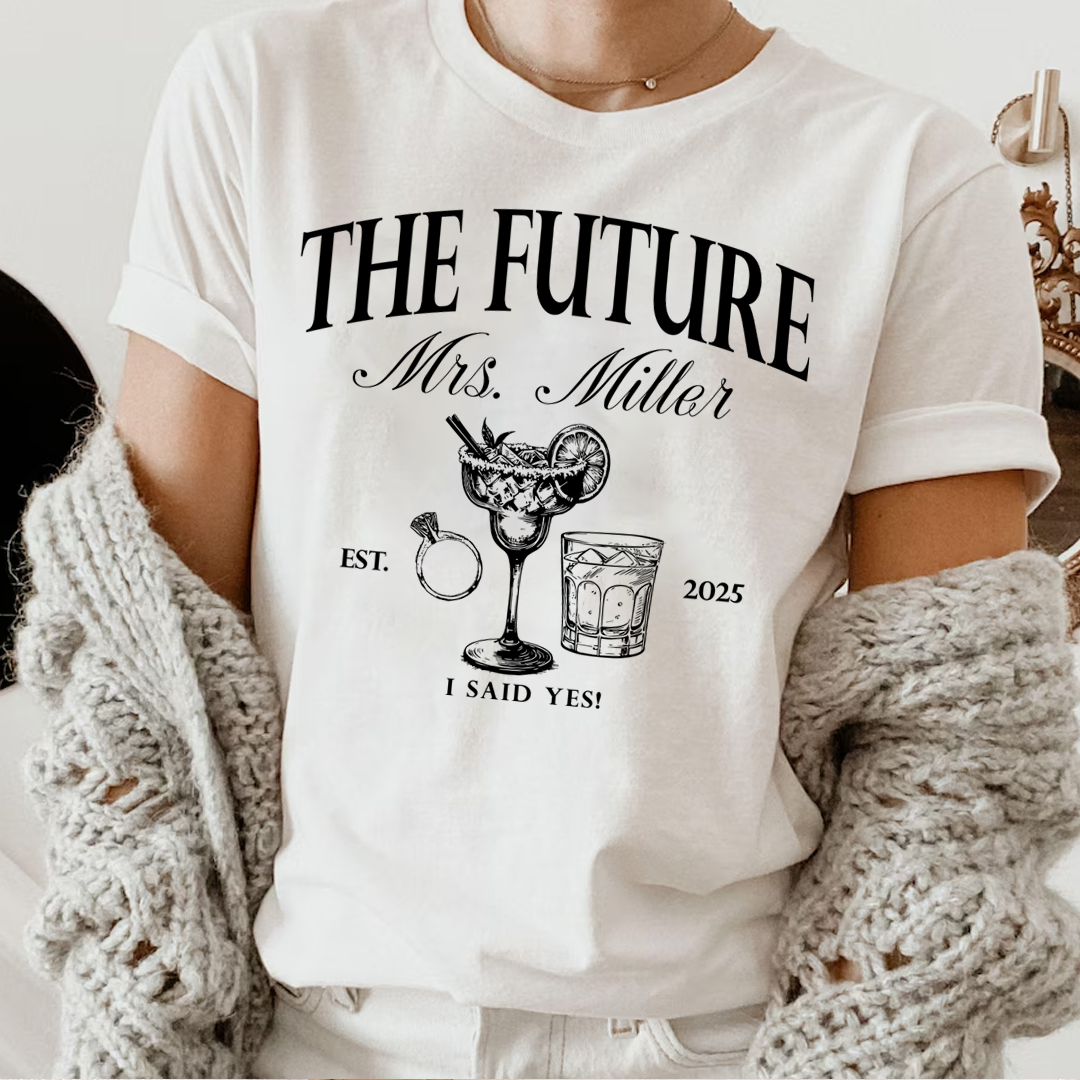 Honeymoon Custom Bride Personalized Future Mrs Shirt