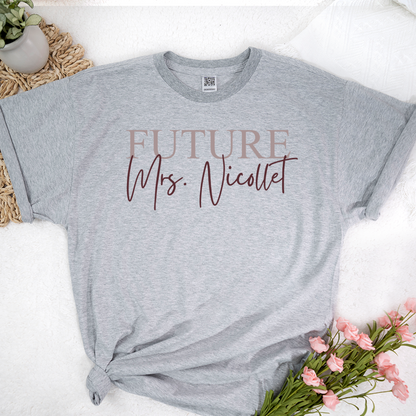 Honeymoon Custom Bride Personalized Future Mrs Shirt