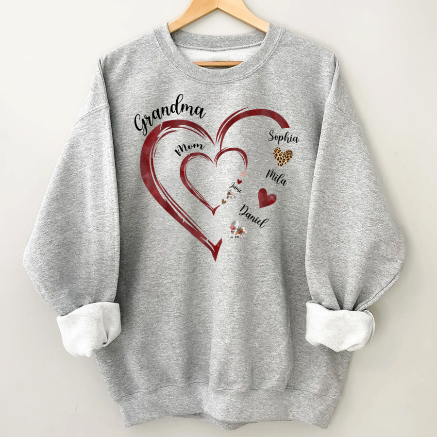 Personalized Mom And Grandma Heart Perfect Gift for Christmas Shirt