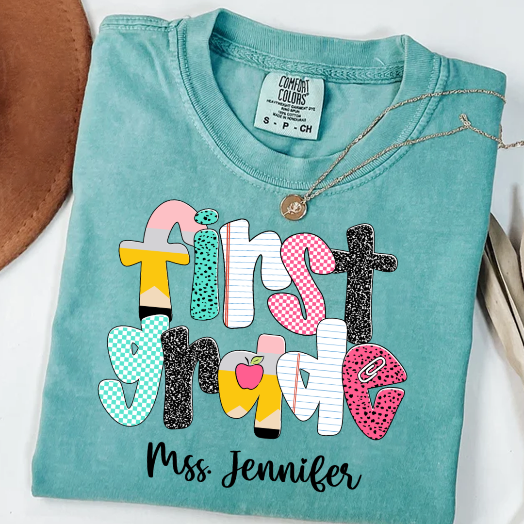 Custom Grade Leve Back To School, Teacher Team Shirt