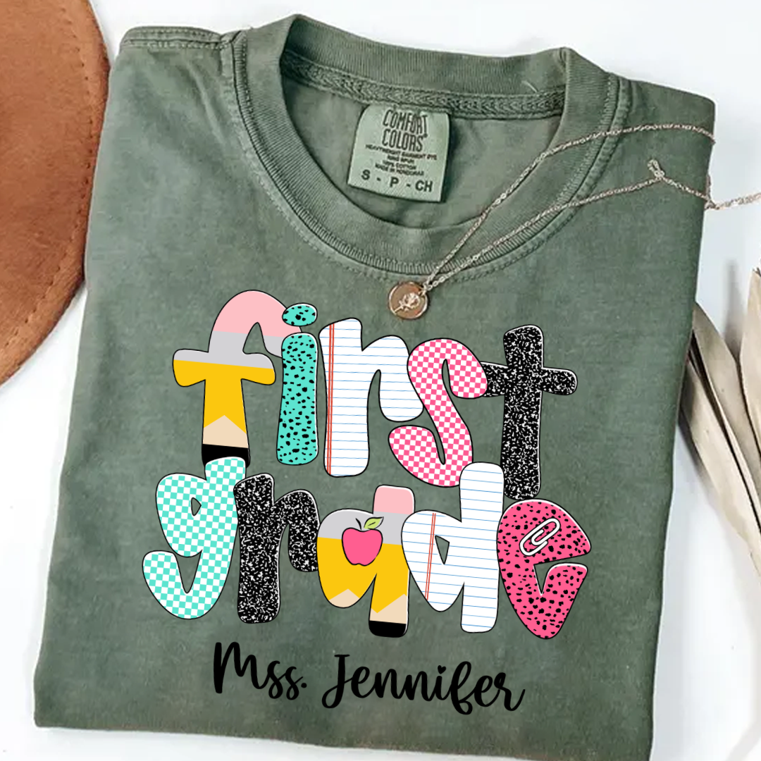 Custom Grade Leve Back To School, Teacher Team Shirt