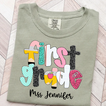 Custom Grade Leve Back To School, Teacher Team Shirt