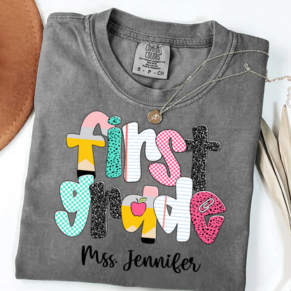 Custom Grade Leve Back To School, Teacher Team Shirt