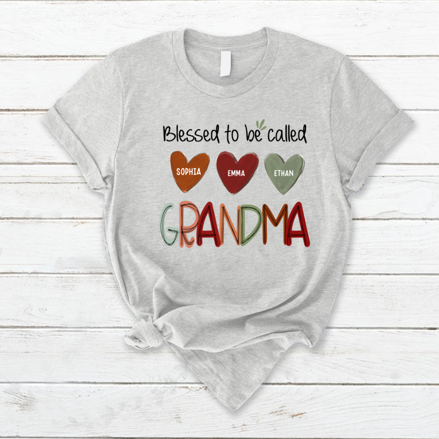 Blessed To Be Called Nana  And Kids  Autumn Fall CL01 T-Shirt
