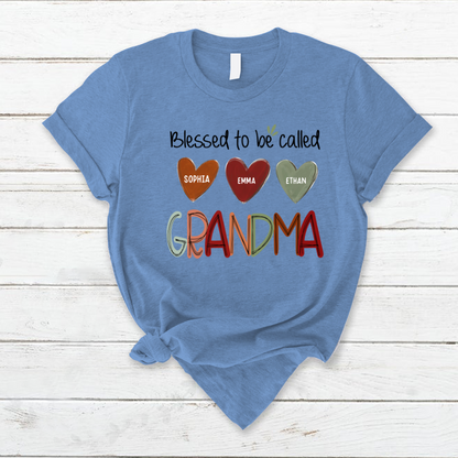 Blessed To Be Called Nana  And Kids  Autumn Fall CL01 T-Shirt