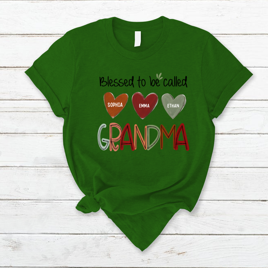 Blessed To Be Called Nana  And Kids  Autumn Fall CL01 T-Shirt
