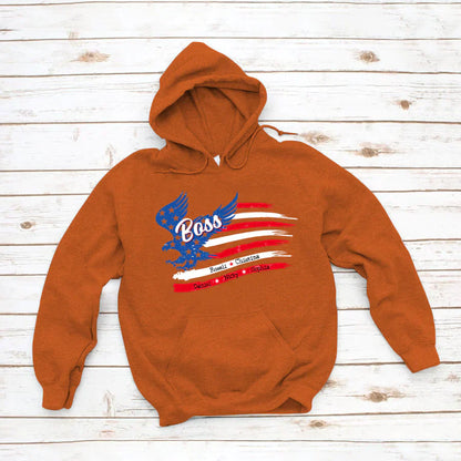 Boss With Grandkids Names 4th Of July CTL94 Hoodie