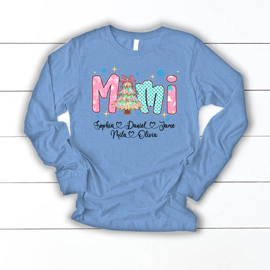 Christmas Mimi Custom Grandma and Grandkids Shirt