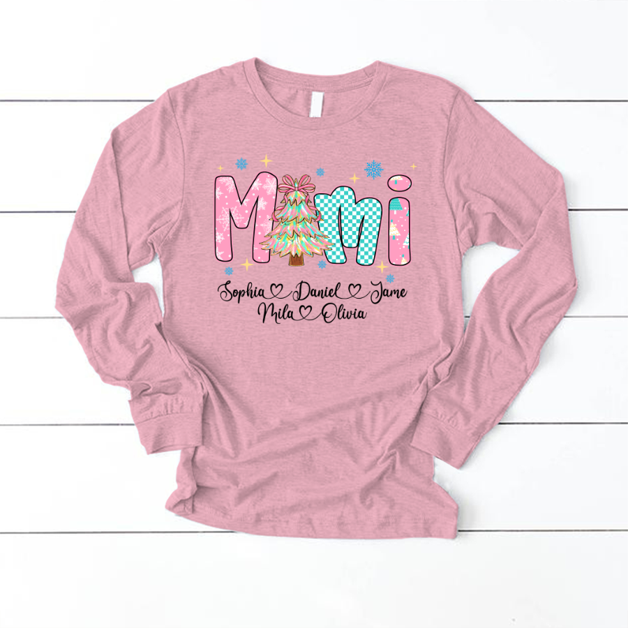 Christmas Mimi Custom Grandma and Grandkids Shirt