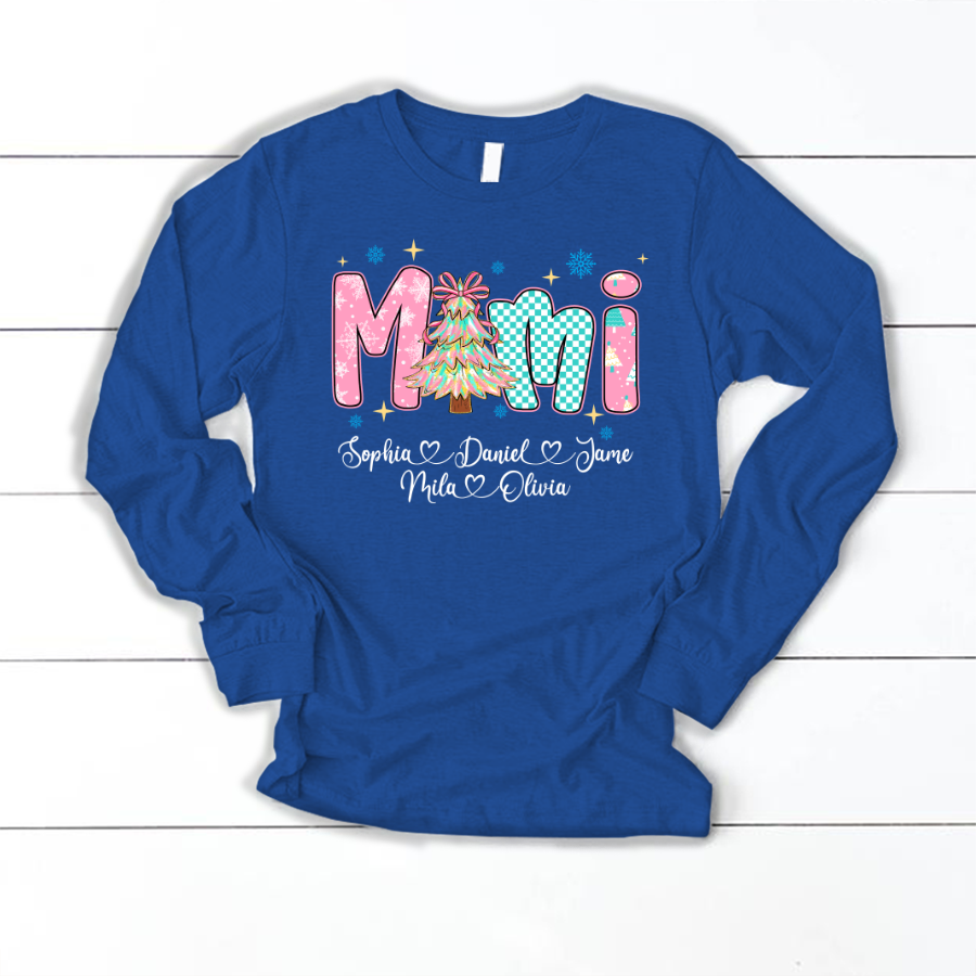 Christmas Mimi Custom Grandma and Grandkids Shirt