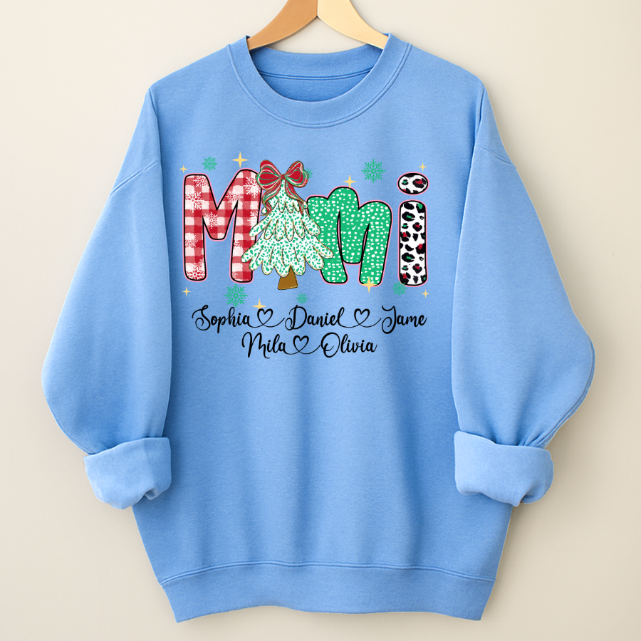 Christmas Trees Mimi And Grandkids Personalized Shirt