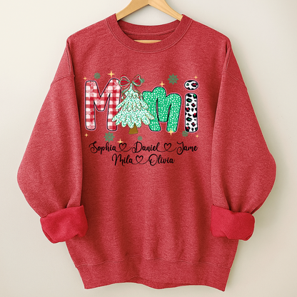 Christmas Trees Mimi And Grandkids Personalized Shirt