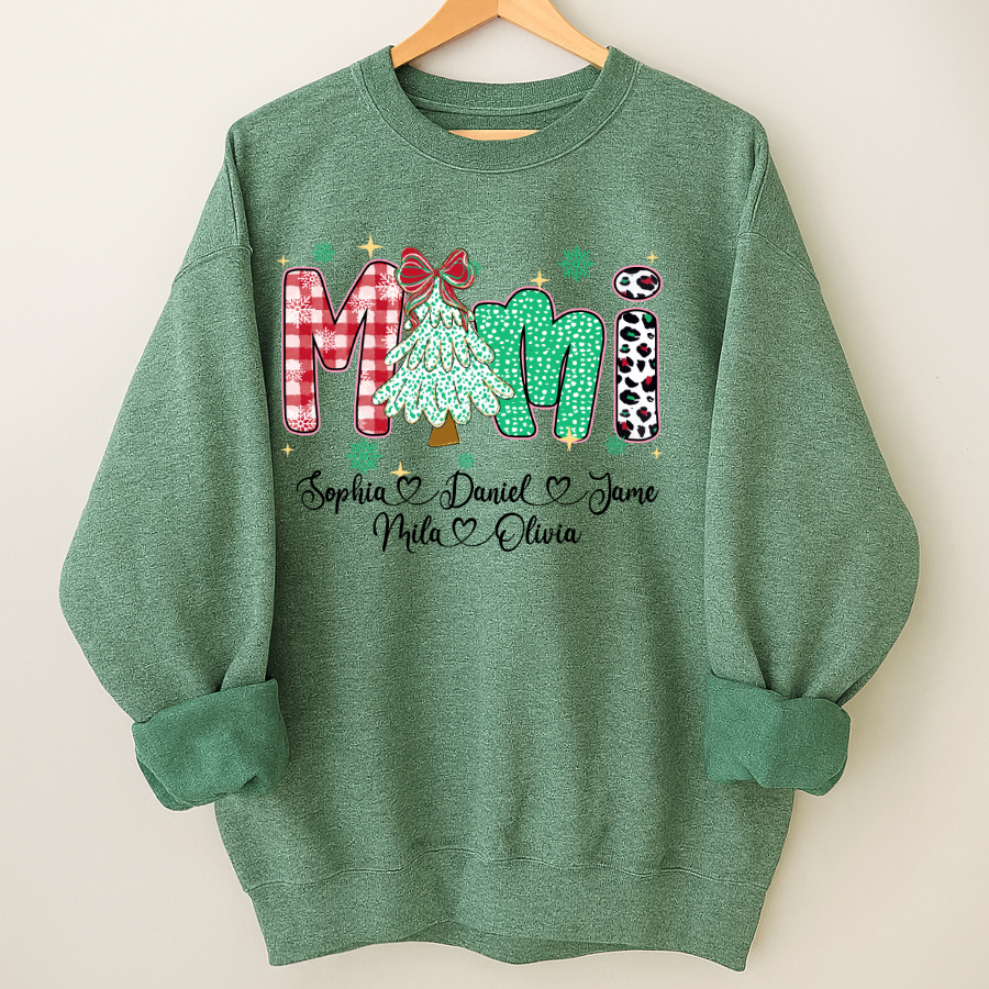 Christmas Trees Mimi And Grandkids Personalized Shirt