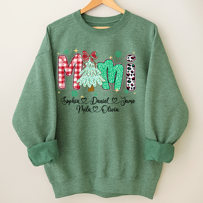 Christmas Trees Mimi And Grandkids Personalized Shirt
