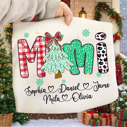 Christmas Trees Mimi And Grandkids Personalized Shirt