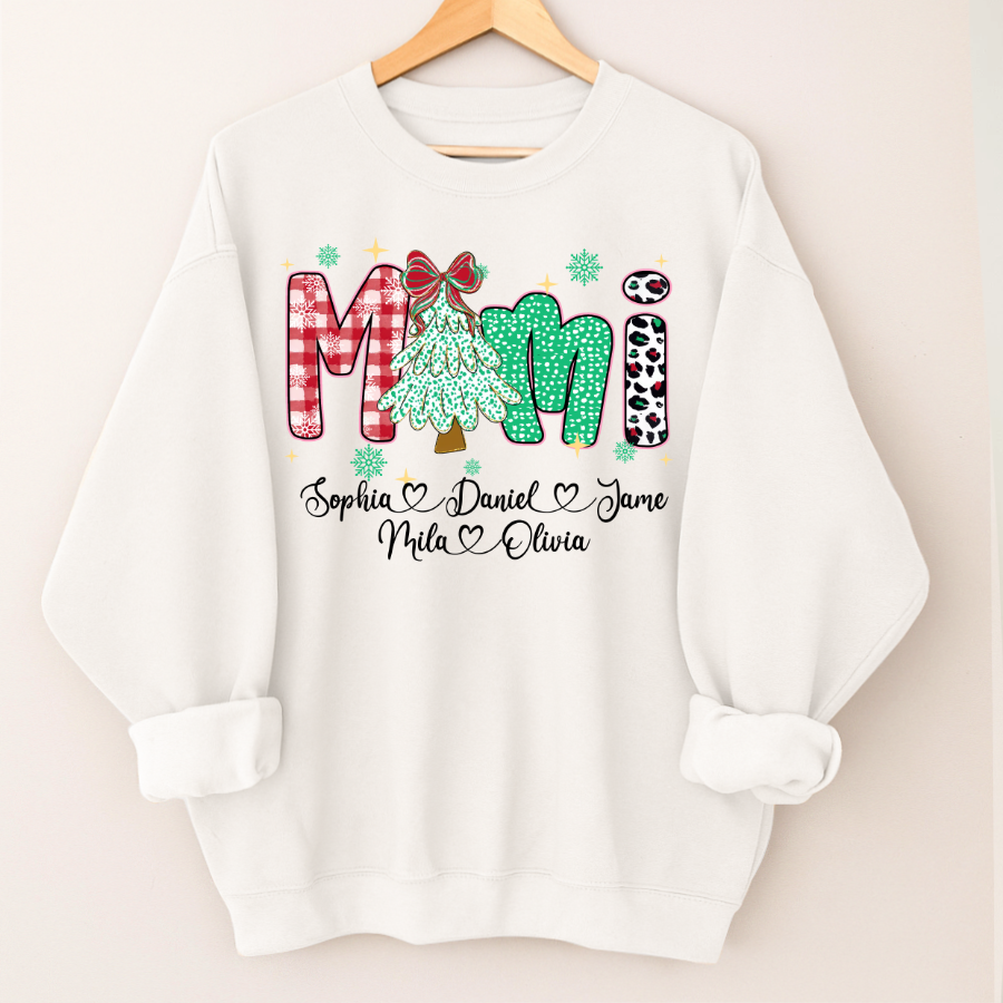 Christmas Trees Mimi And Grandkids Personalized Shirt