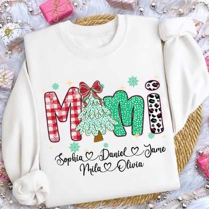 Christmas Trees Mimi And Grandkids Personalized Shirt