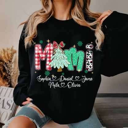 Christmas Trees Mimi And Grandkids Personalized Shirt