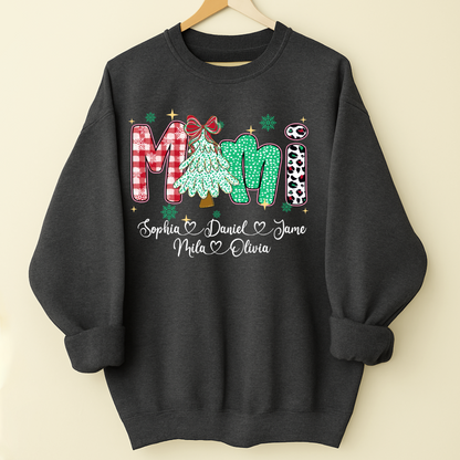 Christmas Trees Mimi And Grandkids Personalized Shirt