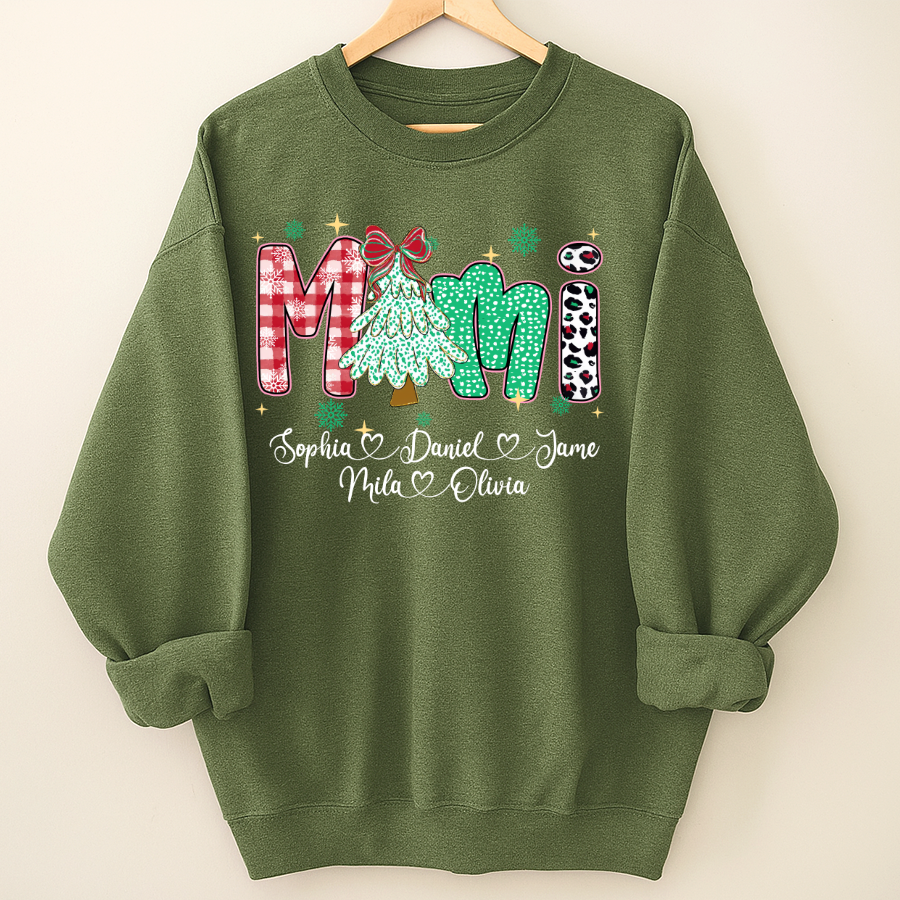 Christmas Trees Mimi And Grandkids Personalized Shirt