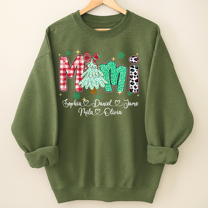 Christmas Trees Mimi And Grandkids Personalized Shirt