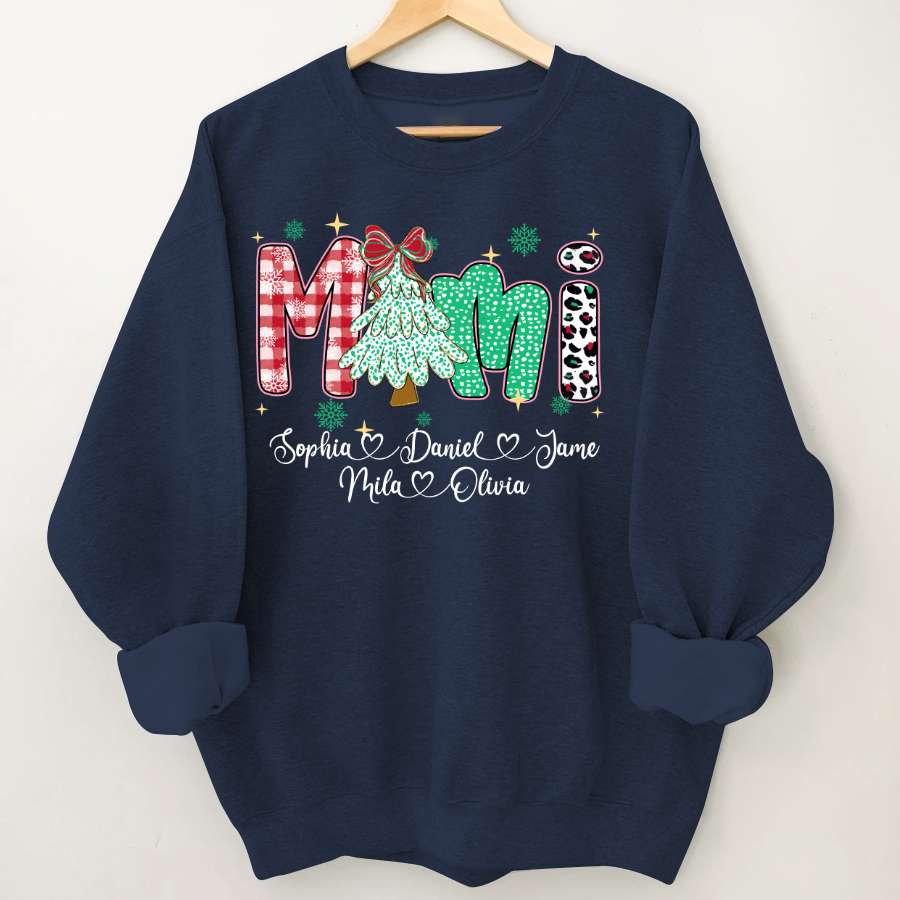 Christmas Trees Mimi And Grandkids Personalized Shirt