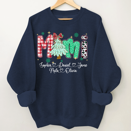Christmas Trees Mimi And Grandkids Personalized Shirt