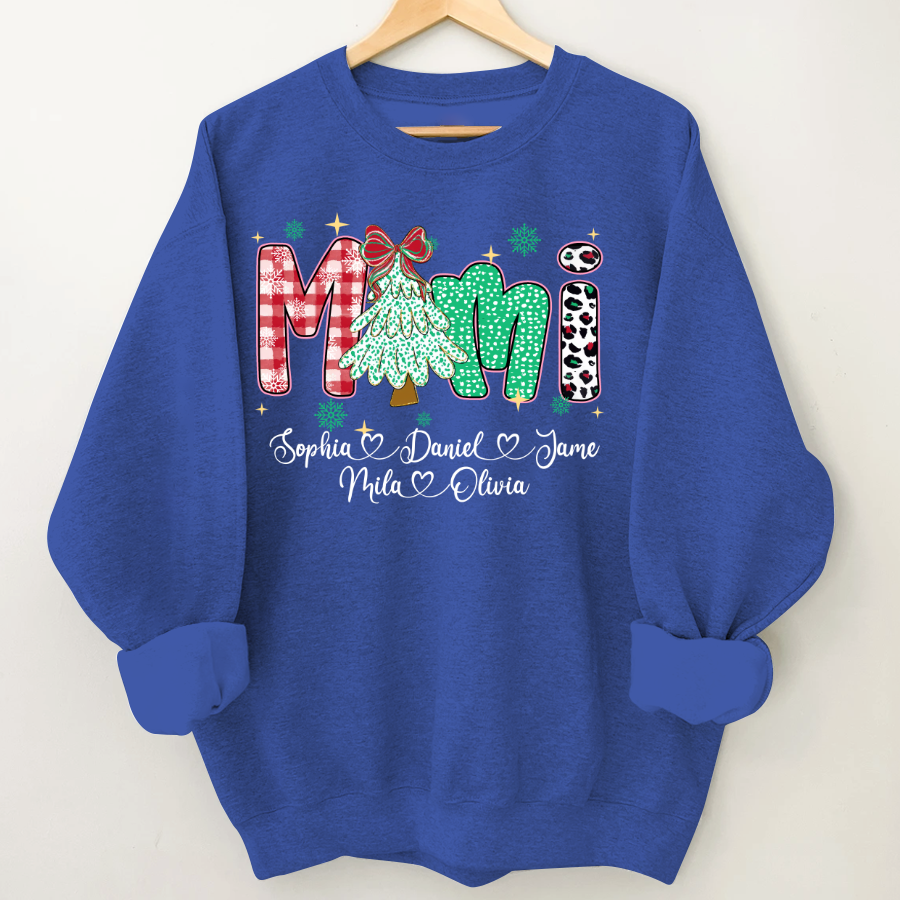 Christmas Trees Mimi And Grandkids Personalized Shirt