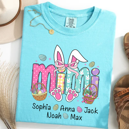 Easter Mimi Bunny Gift For Family, Custom Grandma And Grandkids Gifts Easter Day